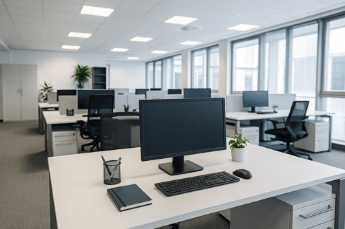 A clean desk and office-min
