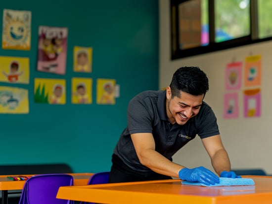 Cleaning in Primary School Classroom