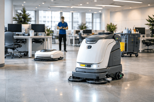 Robots and commercial cleaning