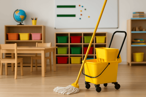 working with children check school cleaners