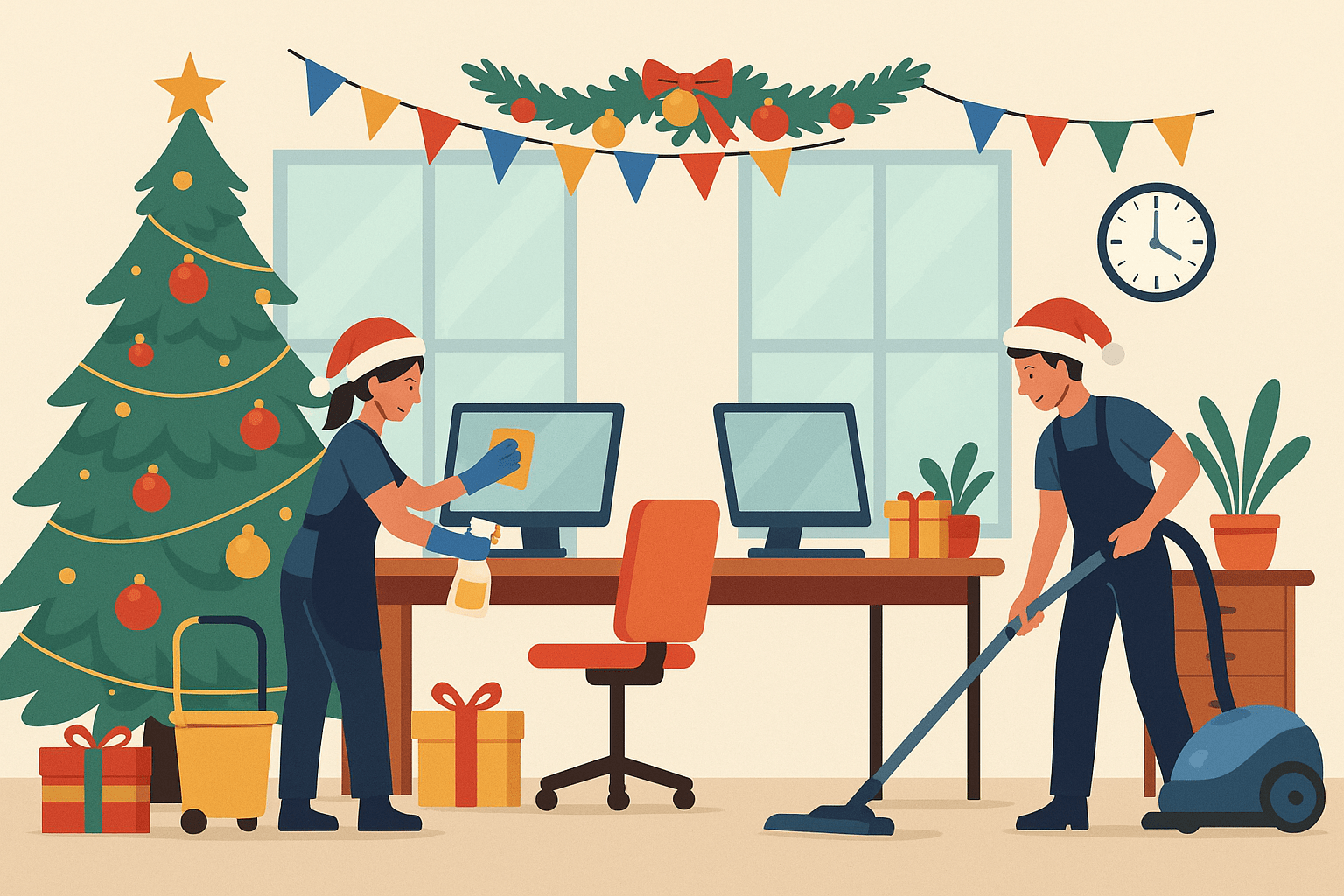 End of Year Holiday Cleaning for the Office