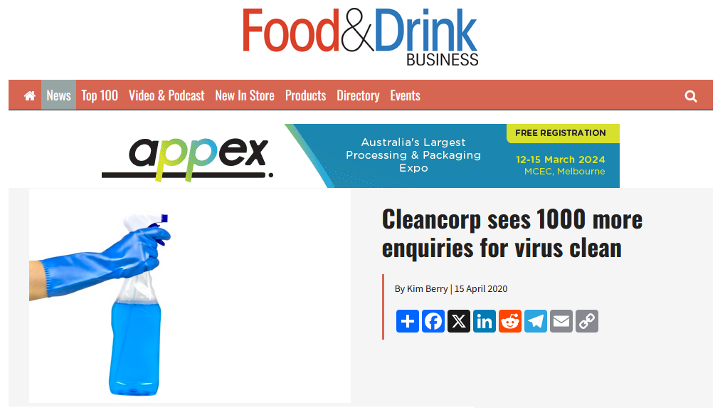 Cleancorp sees 1000 more enquiries for virus clean