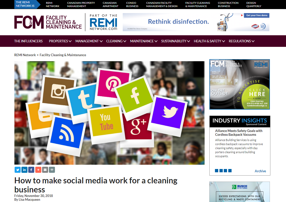 How To Make Social Media Work For a Cleaning Business